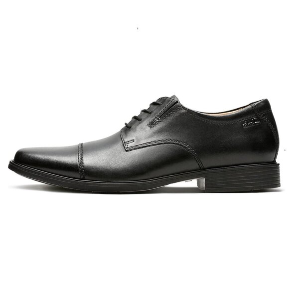Clarks Mens Tilden Cap -Black Leather size 10.5Wide main image 9